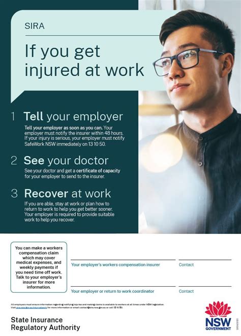 If You Get Injured At Work Poster SIRA