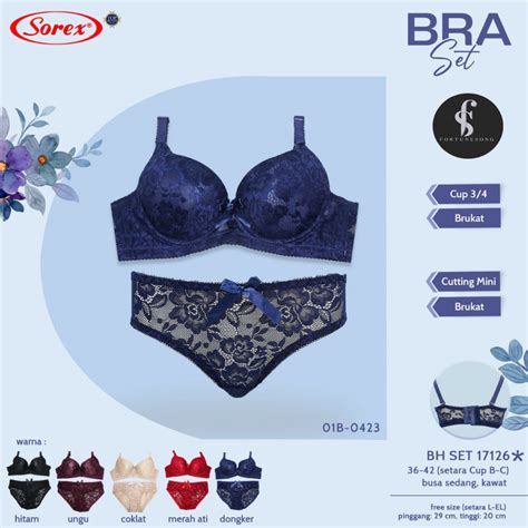 Jual Sorex Bra Set Sorex Cup Besar B C Kawat Busa Sedang Ready No 42