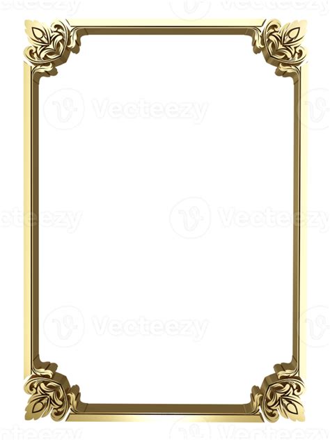 Gold Decorative Frame Png