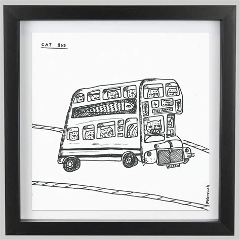 Cat Bus - original drawing for sale by artist @stevexoh