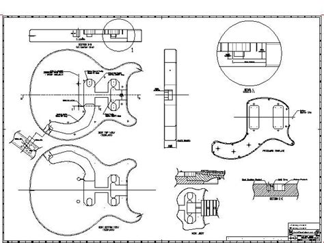 Les Paul Guitar Plans Pdf Guitar Drawings Lonely Star Guitars