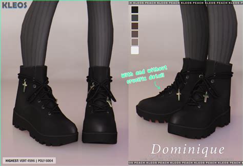 Ботинки Dominique Male Ankle Boots от Kleossims для Симс 4