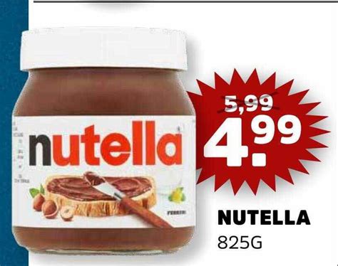 Nutella 825g Aanbieding Bij Sahan Supermarkten