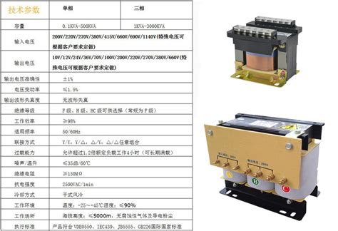 变压器参数表（单相三相）dgsg系列干式变压器参数说明 台州力威电源科技有限公司