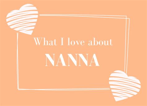 What I Love About Nanna Prompted Fill In The Blank Book Journal