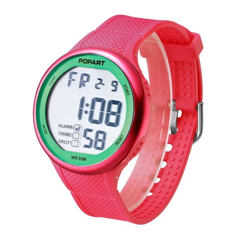 Popart Luxury Brand Women Watches Waterproof Sport Digital Ladys Watch