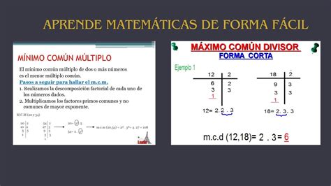 Aprende F Cilmente C Mo Encontrar El M Nimo N M Ltiplo Y M Ximo