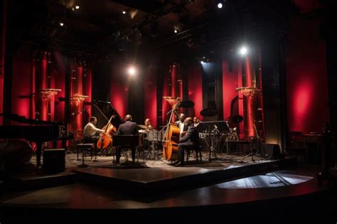 Premium Photo A Group Of People Playing Instruments On A Stage