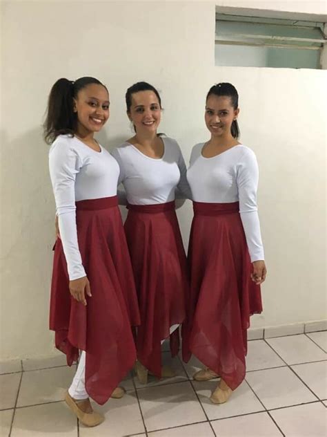 Saia de pontas Vestido de dança gospel Roupas de coreografia