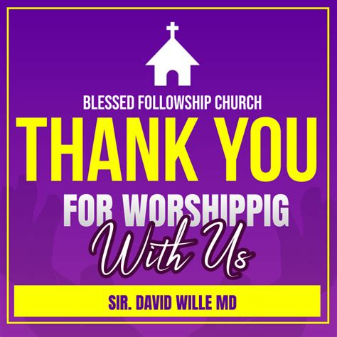 Thank You For Worshipping Template Postermywall