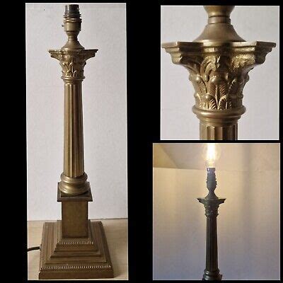 Vintage Laura Ashley Brass Corinthian Column Working 1x Table Lamp