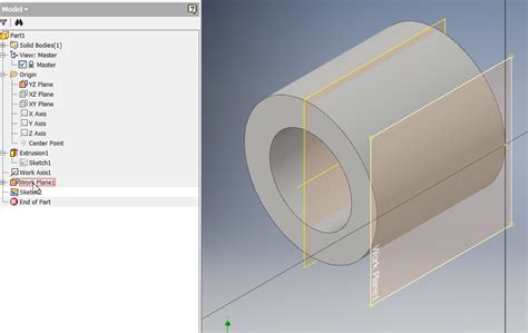 Inventor Creazione Di Un Foro Su Una Faccia Cilindrica