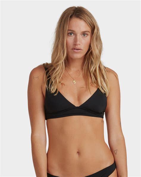 Billabong Sol Searcher Elongated Tri Bikini Top Black SurfStitch