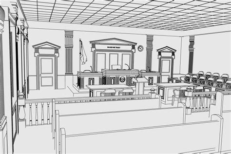 Aula Del Tribunale Illustrazione Di Stock Illustrazione Di Aula 54723100