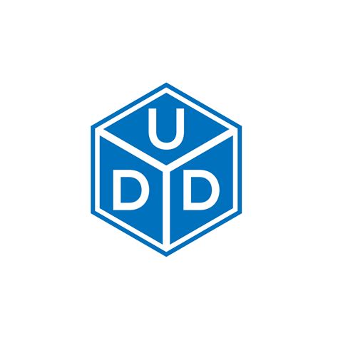 Diseño De Logotipo De Letra Udd Sobre Fondo Negro Concepto De Logotipo