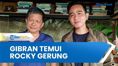 Gibran Rakabuming Tetap Kunjungi Rocky Gerung Meski Sering Kritik