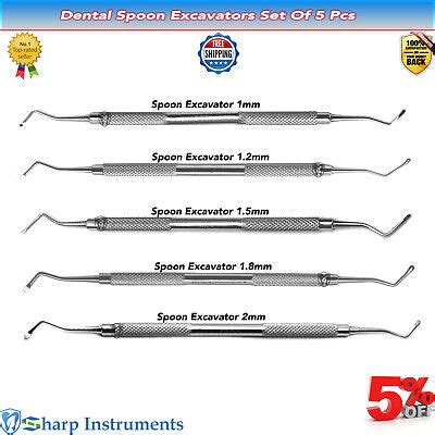 Dental Excavators Restorative Composite Cavity Carious SPOON BLADE Kit