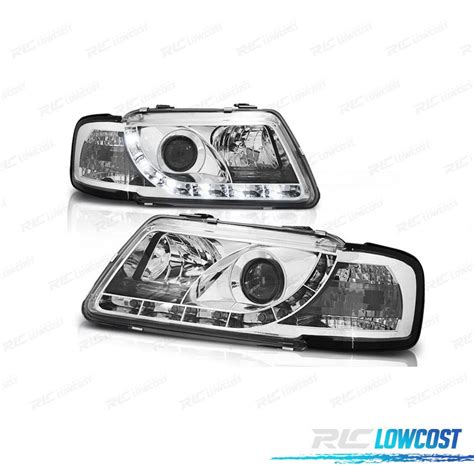 FAROIS FRONTAIS LUZ DIURNA LED E PROJETOR PARA AUDI A3 8L