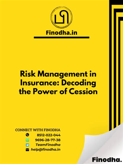 Risk Management In Insurance Decoding The Power Of Cession Online