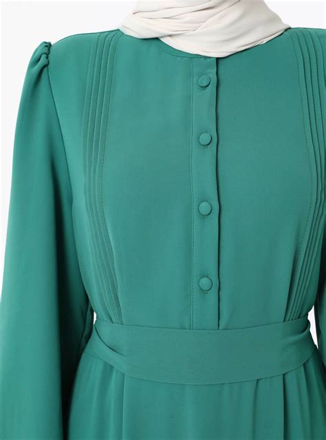 Dark Green Modest Dress