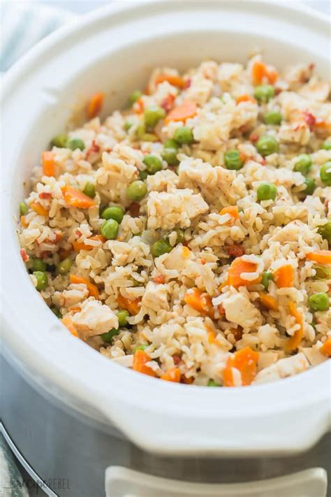 Slow Cooker Chicken and Rice - The Recipe Rebel