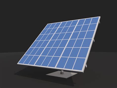 Cartoon Low Poly Solar Panel Free VR AR Low Poly 3D Model CGTrader