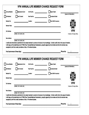 Vfw Transfer Form - Fill and Sign Printable Template Online