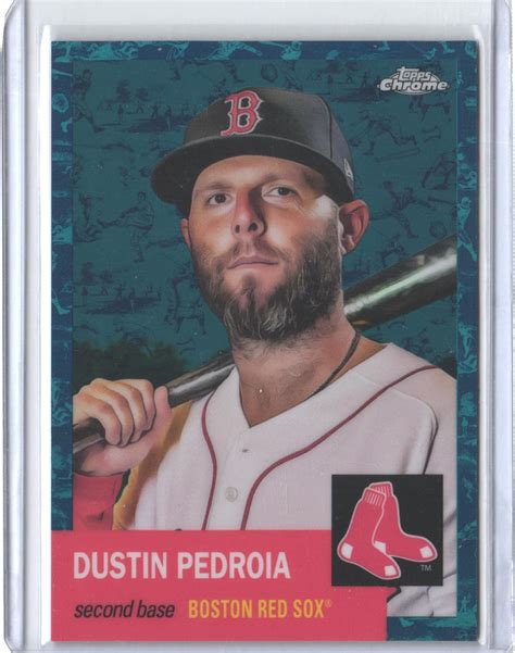 Topps Chrome Platinum Dustin Pedroia Toile White Blue