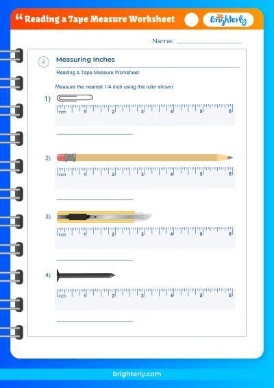 Free Reading A Tape Measure Worksheets [pdfs] Brighterly Worksheets