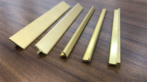 T Shape Brass Transition Strip Metal Threshold Flooring Trim Tile