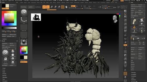 ZBrush Filling Subtools With A Material And Color YouTube