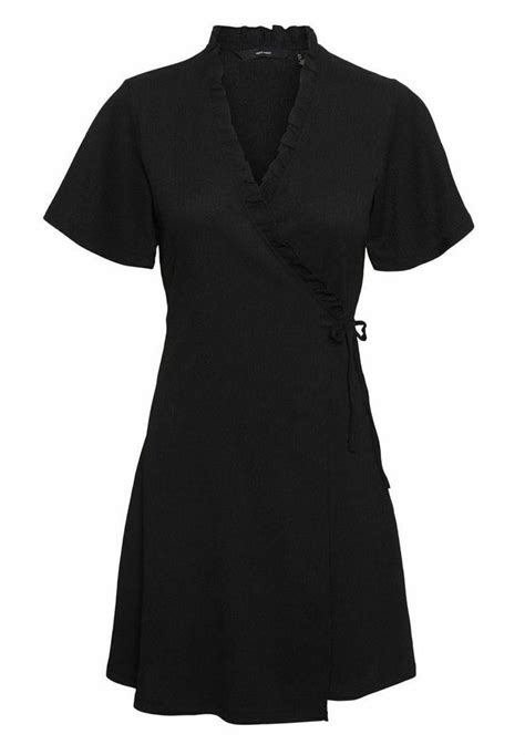 Vero Moda Freizeitkleid Black Short Dresses Wrap Dresses