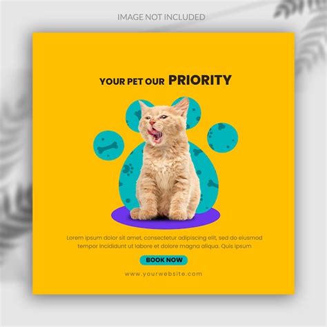 Premium Psd Adopt Pet Flyer Template Design