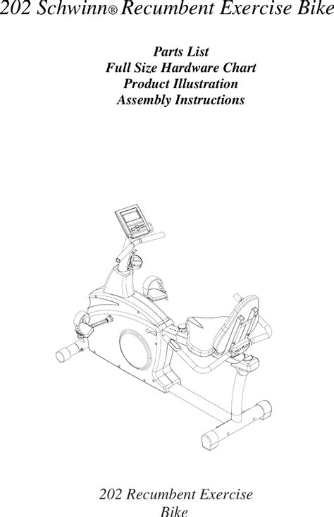 Schwinn 202 Assembly Manual 101C Schwinn® Upright Exercise Bike