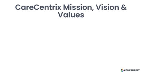 Carecentrix Mission Vision And Values Comparably