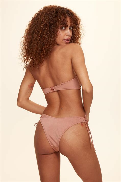 No Gossİp Pampas Brazilian Bağcıklı Bikini Tek Alt Kahve Bronz 229202