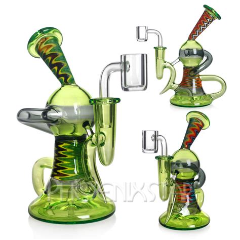 High Borosilicate Glass Phoenix Star 6 Inches American Northstar Glass Rod Recycler Dab Oil Rigs