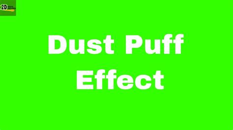 Dust Puff Efx Full Hd 1080px 2d Effects Green Screen 2d Animation