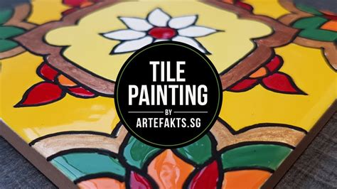 Ceramic Tile Painting By Artefakts Youtube