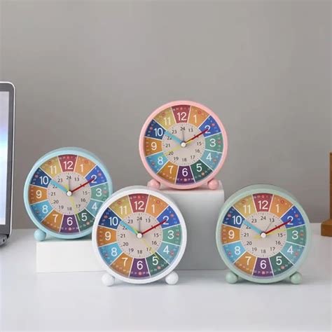 HORLOGE DE BUREAU De Dessin Anim Silencieuse Pour Enfants Enseigner