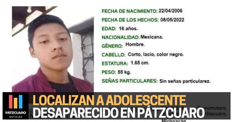 Localizan A Adolescente Desaparecido En P Tzcuaro