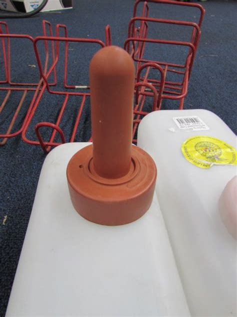 Lot Detail Calf Bottles And Holders