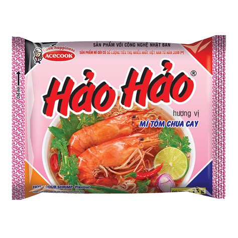 Vietnam Pack Hao Hao Mi Tom Chua Cay Hot Sour Shrimp Flavour Vietnamese Instant Noodles