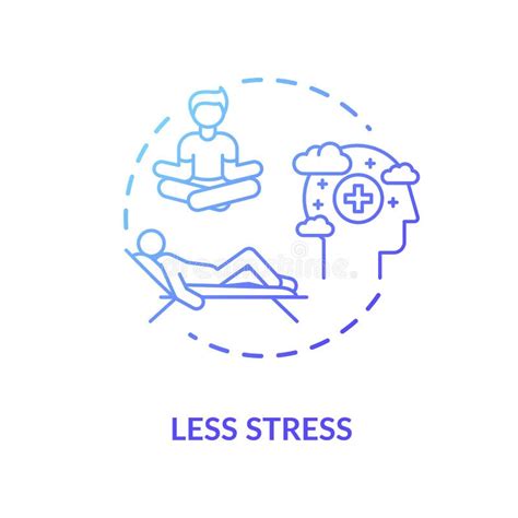 Less Stress Blue Concept Icon Stock Vector - Illustration of graphic, outline: 182164530