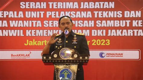 Kanwil Kemenkumham Dki Jakarta Gelar Pisah Sambut Pimti Pratama Yang