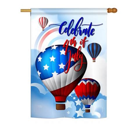 Breeze Decor BD FJ H 111078 IP BO DS02 US July 4th Hot Air Balloon