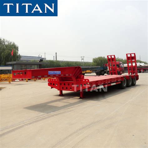 TITAN 3 Axle Low Bed Trailer Drop Deck Semi Trailer Low Bed Vehicle