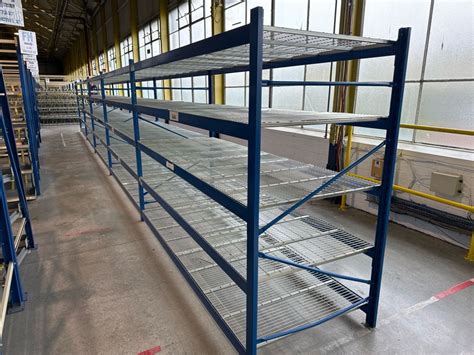 5 Bays Of Metal Shelving Racks Made Of 6 Frames And 50 Beams Approximate Dimensions Fra