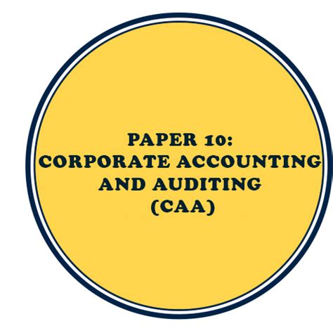 CMA Inter Paper 10 Corporate Accounting Auditing Online Video