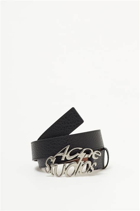 Acne Studios Black Logo Buckle Belt Iamnue